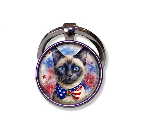 Patriotic Siamese Cat
