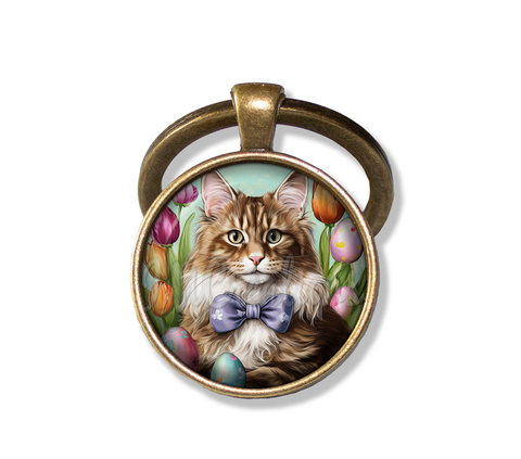 Easter Cute Maine Coon Cat