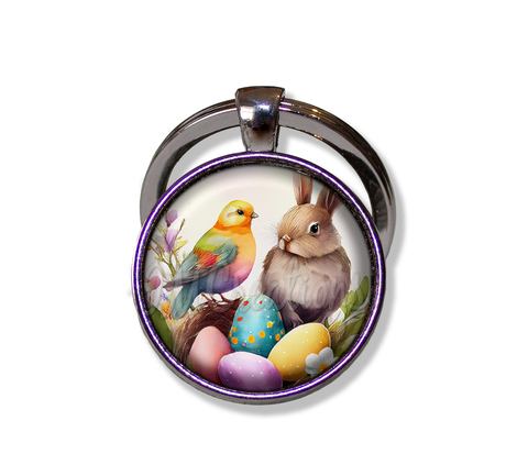 Easter Watercolor Style Rabbit Bird