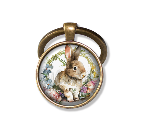 Shabby Chic Easter Rabbit and Wreath