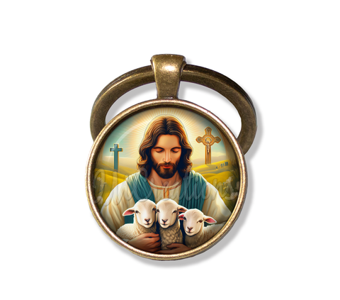 Pascha Easter Jesus with Lambs