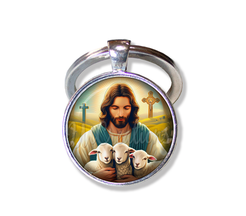 Pascha Easter Jesus with Lambs