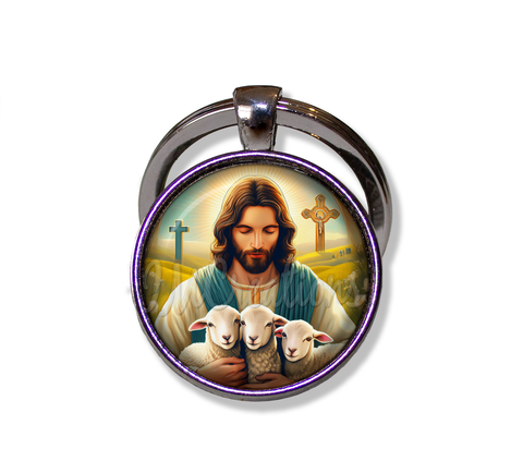Pascha Easter Jesus with Lambs
