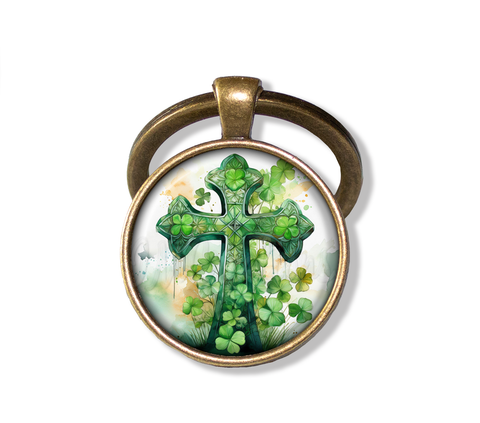 Watercolor Style St. Patrick's Day Cross