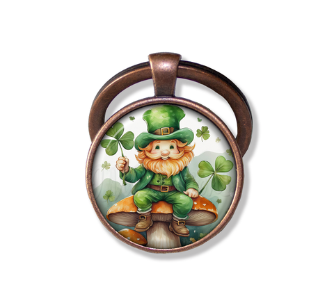 St Patrick's Day Leprechaun on Mushroom