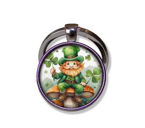 St Patrick's Day Leprechaun on Mushroom
