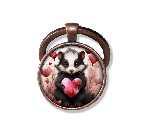 Adorable Skunk and Heart