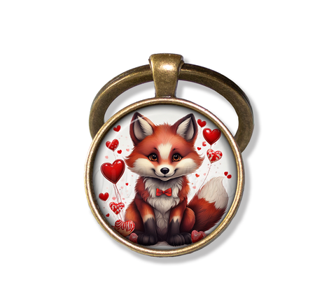 Adorable Fox with Hearts