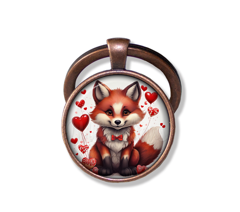 Adorable Fox with Hearts