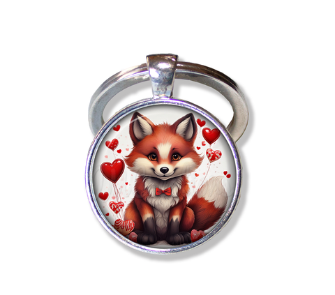 Adorable Fox with Hearts