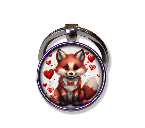 Adorable Fox with Hearts