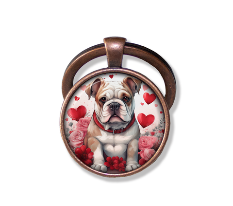 Cute Valentine Bulldog Pup