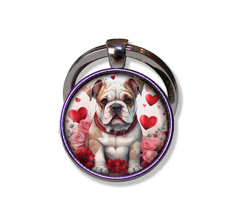 Cute Valentine Bulldog Pup