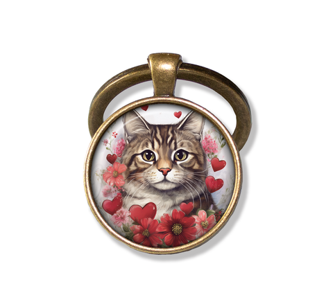 Cute Valentine Tabby Cat
