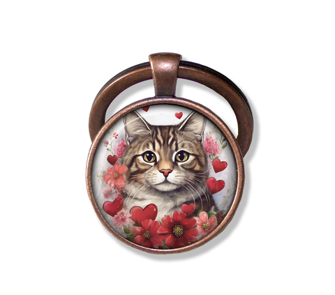 Cute Valentine Tabby Cat