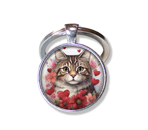 Cute Valentine Tabby Cat