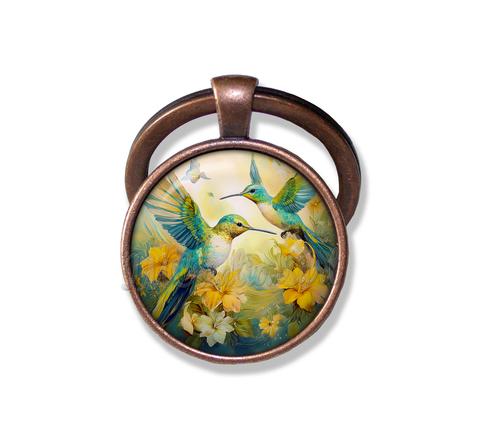 Couple of Hummingbirds [Yellows and Blues]