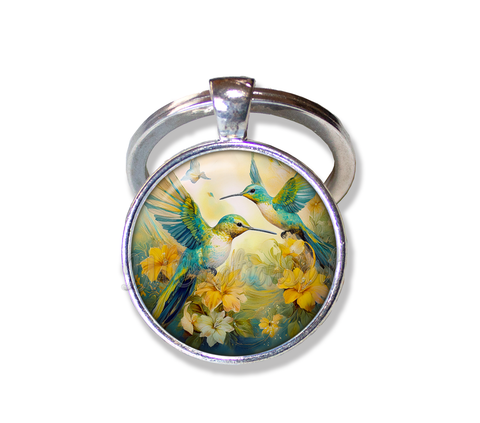 Couple of Hummingbirds [Yellows and Blues]