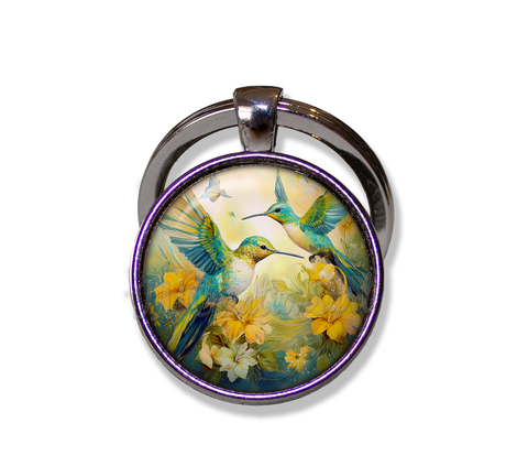 Couple of Hummingbirds [Yellows and Blues]