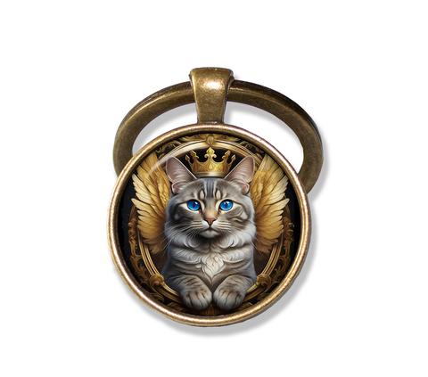 Gold Crown Tabby Cat with Wings