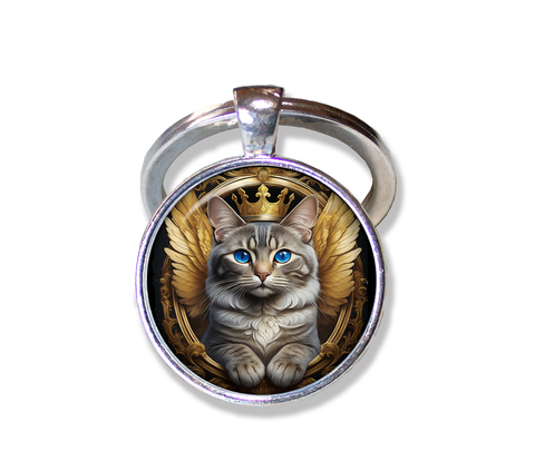 Gold Crown Tabby Cat with Wings