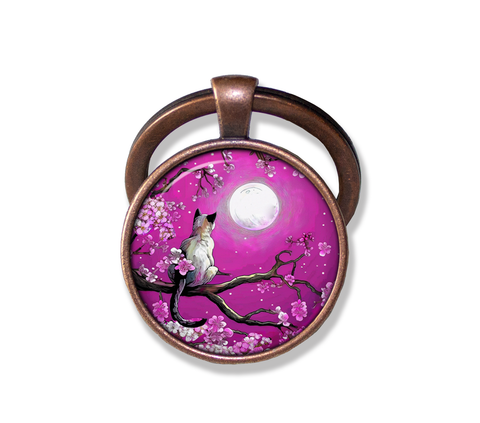 Cat and Cherry Blossoms