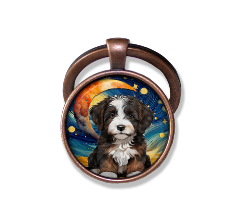 Bernedoodle Dog Lover Starry Night