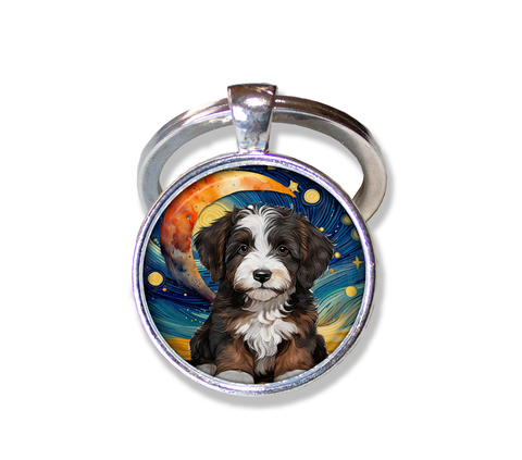 Bernedoodle Dog Lover Starry Night