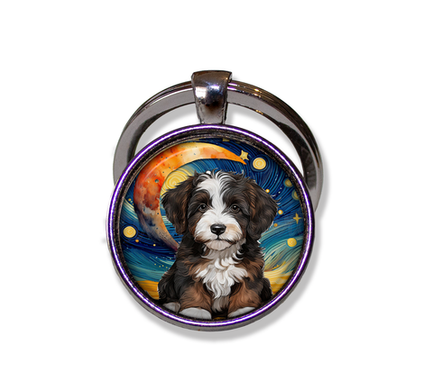 Bernedoodle Dog Lover Starry Night