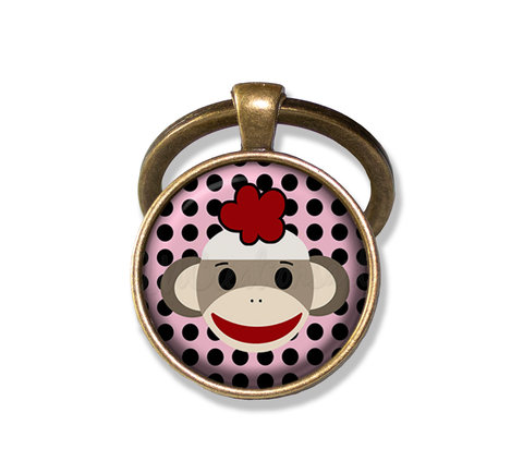 Sock Monkey Polka Dots