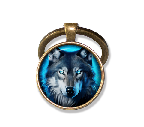 Glowing Wolf Face