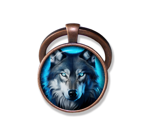 Glowing Wolf Face
