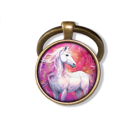 White Unicorn on Fuchsia