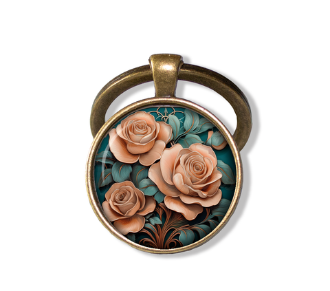 Art Nouveau Peach Roses