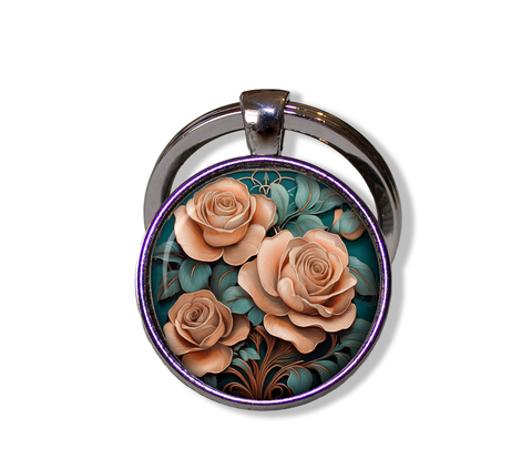 Art Nouveau Peach Roses