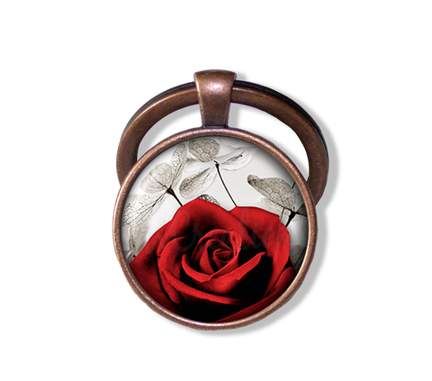 Red Rose and Money Plant