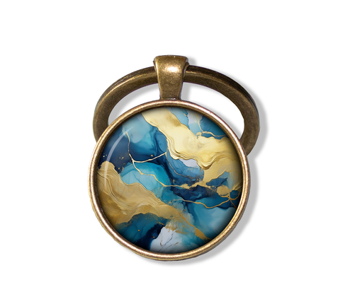 Faux Kintsugi Style Sky Blue