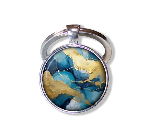 Faux Kintsugi Style Sky Blue