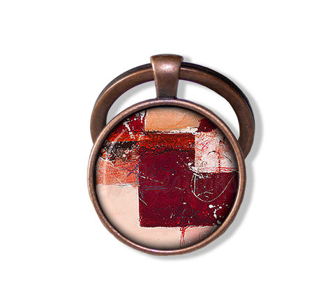 Abstract Square Wine Red