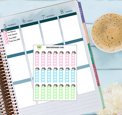 List Heart Pastel Colors Checklist