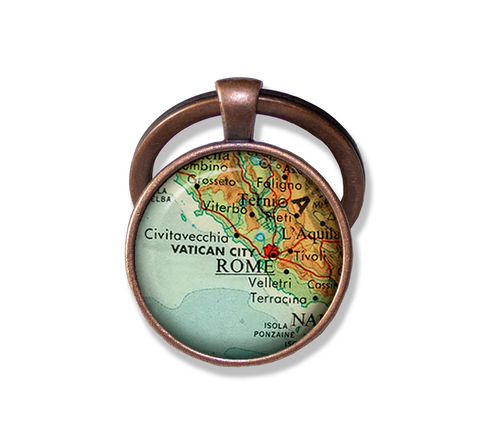 Vintage Rome Italy Map