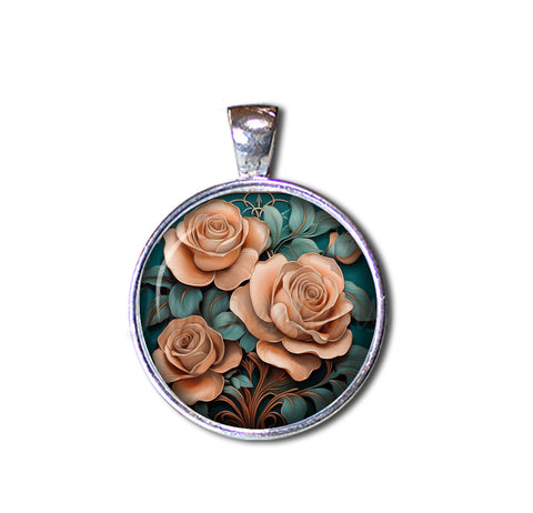 Art Nouveau Peach Roses