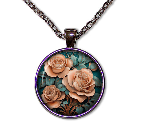 Art Nouveau Peach Roses