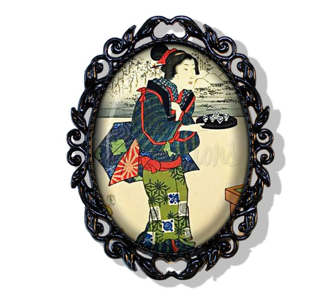 Vintage Style Geisha Woman