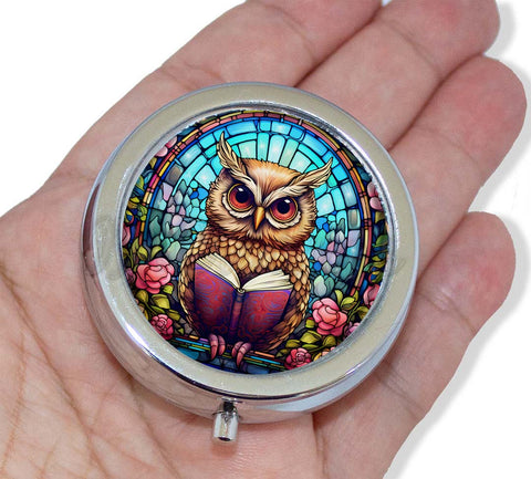 FAUX Stained Glass Reading Owl