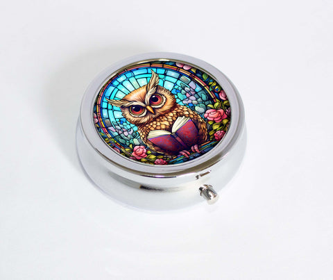 FAUX Stained Glass Reading Owl