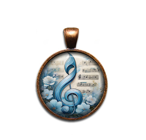 Baby Blue G Clef Music Note