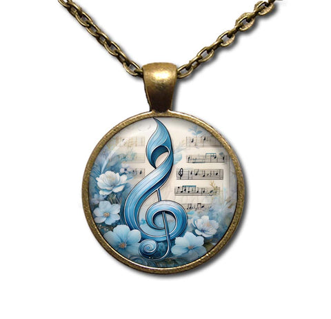 Baby Blue G Clef Music Note