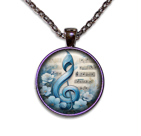 Baby Blue G Clef Music Note