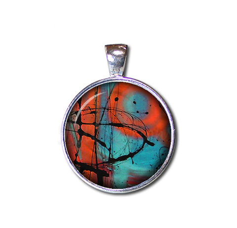 Abstract Splash Orange Blue